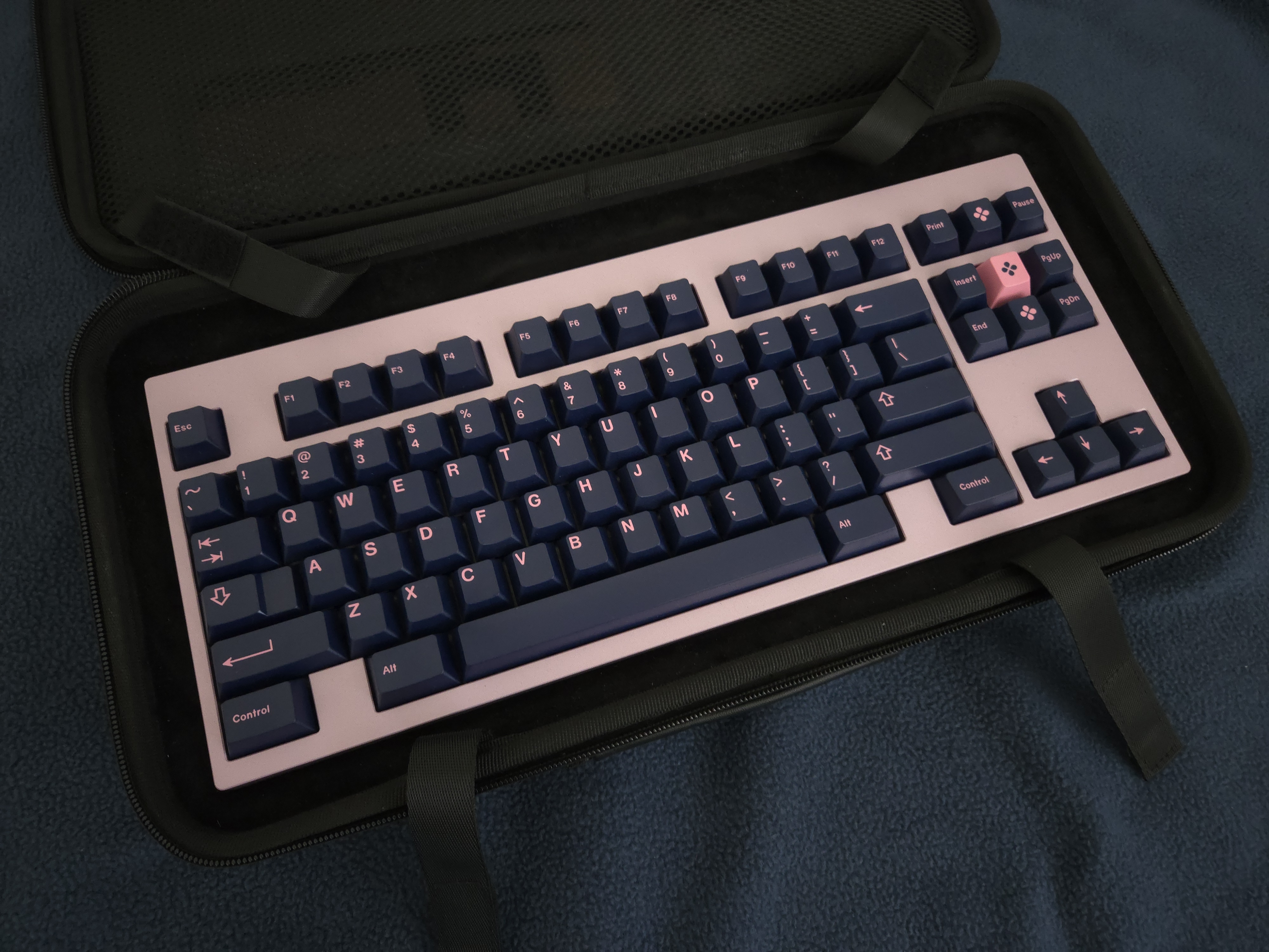 Built Mode80 WKL Iris + GMK Pink on Navy