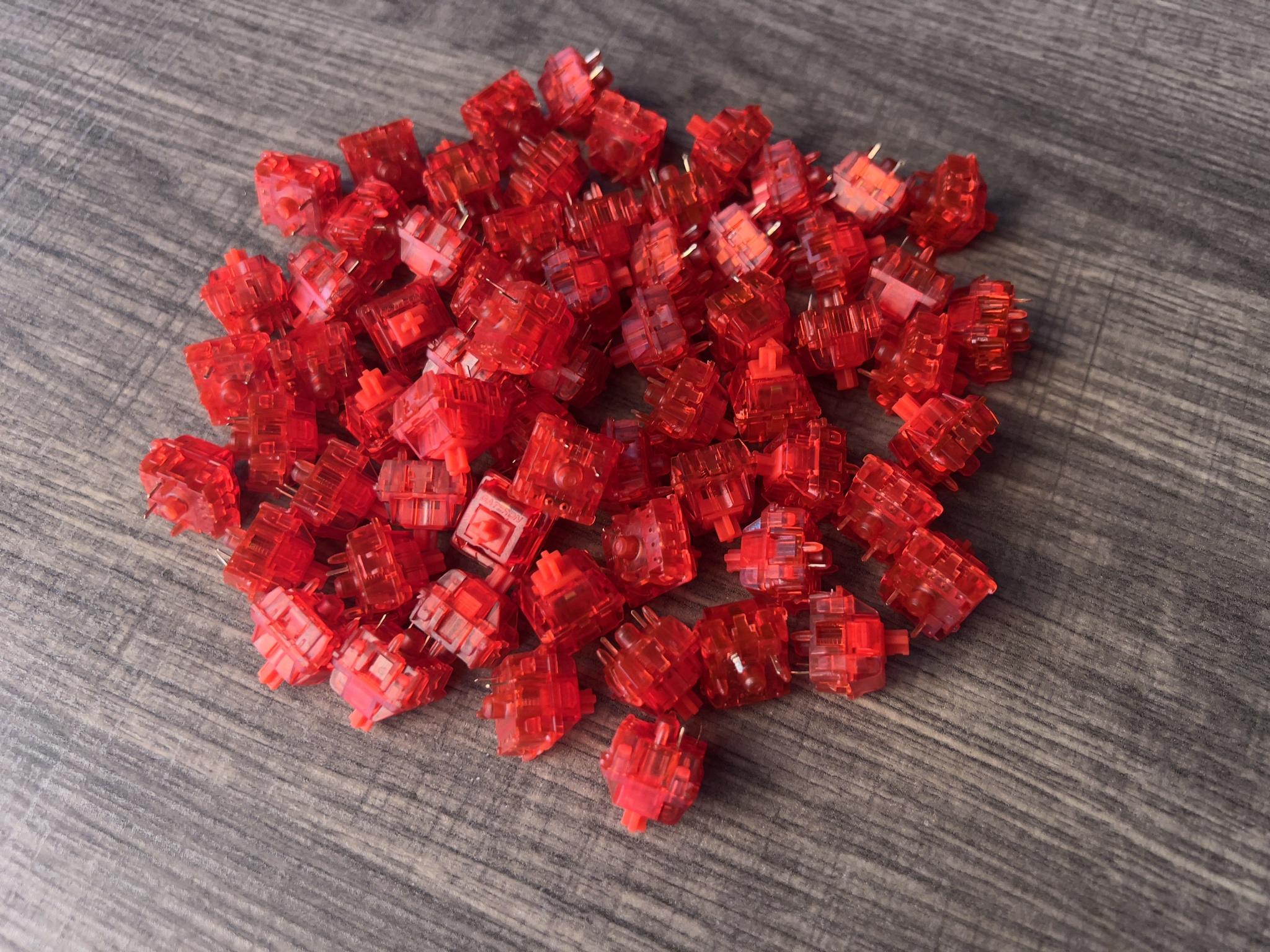 Lubed Gateron Red Inks V2 Switches (x65)