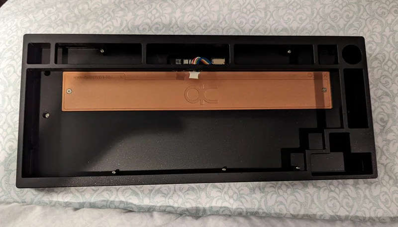 QK75 Black/Silver Mirror PVD with Solder & Hotswap PCB, POM Plate + All Accessories/Foams