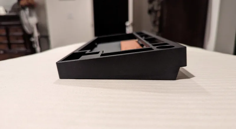 QK75 Black/Silver Mirror PVD with Solder & Hotswap PCB, POM Plate + All Accessories/Foams