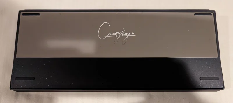 QK75 Black/Silver Mirror PVD with Solder & Hotswap PCB, POM Plate + All Accessories/Foams