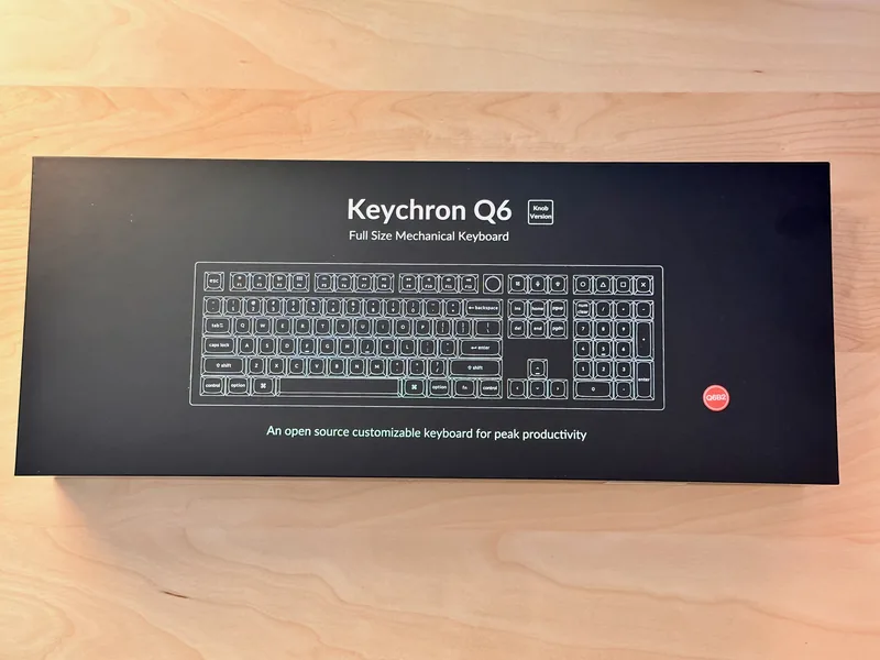 Keychron Q6 (Full Size 100%, Knob, Silver Grey, FR4 Plate, Modded)