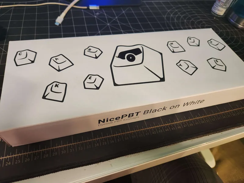 NicePBT Black-on-White Keycaps