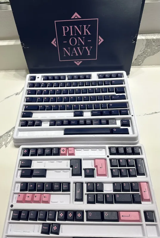 GMK Pink on Navy