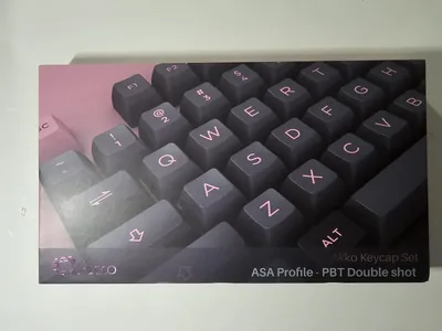 AKKO Black & Pink ASA Keycaps Set