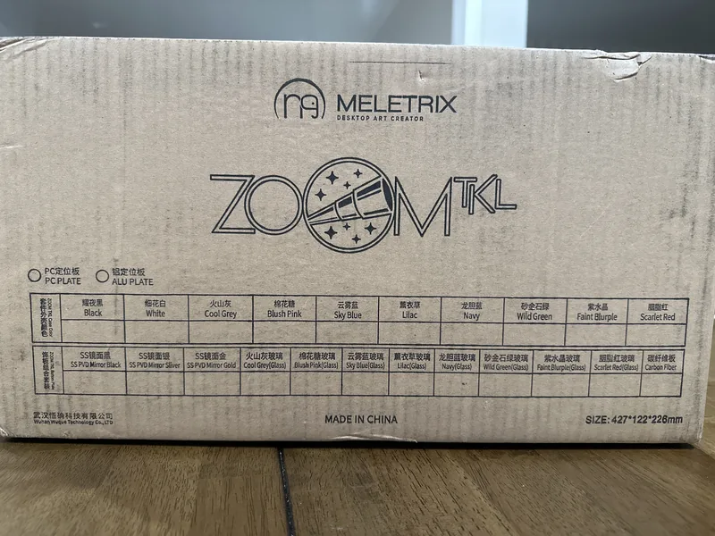 Zoom TKL (unopened) - Cool Grey
