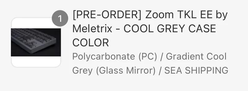 Zoom TKL (unopened) - Cool Grey