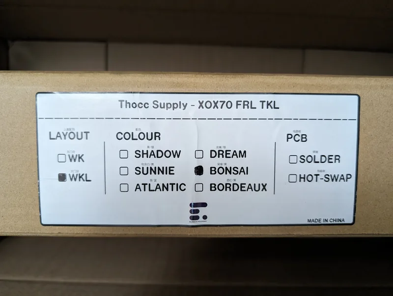 XOX70 FRL TKL (Bonsai) WKL