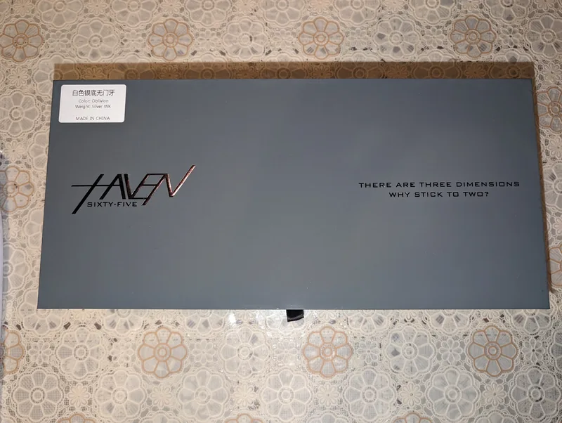 Haven65 (E-White + Silver PVD SS Weight) + Flower Shadow Switches (x100) + Lubed TX AP Stabs Value Bundle!