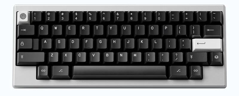 Monokei White on Black S1 Keycaps