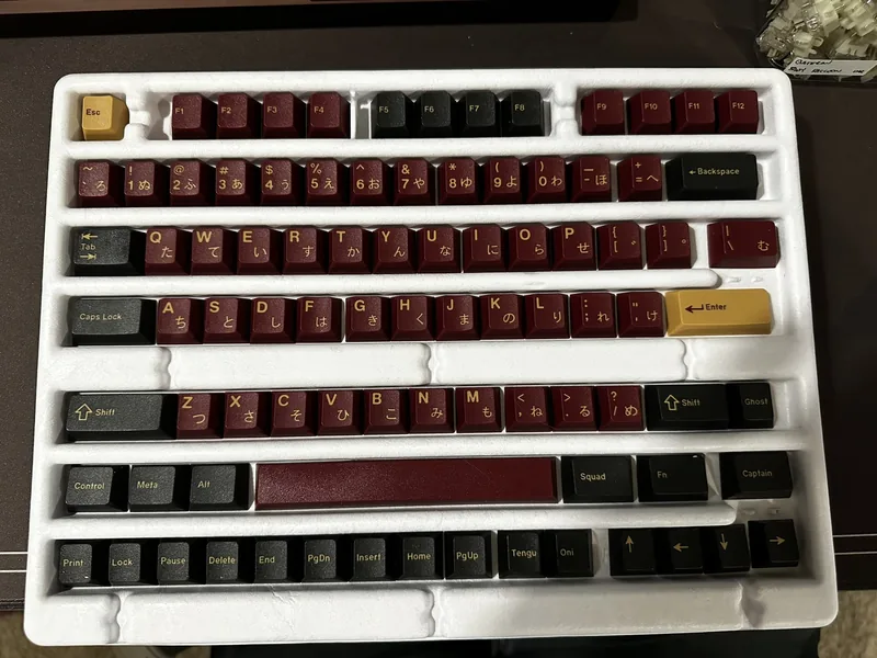QK60 with GMK Red Samurai