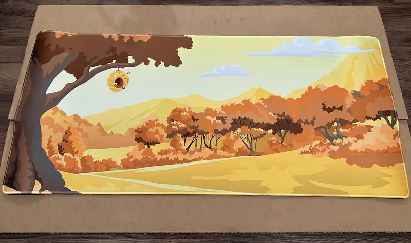 GMK Honey Amber Fields Deskmat