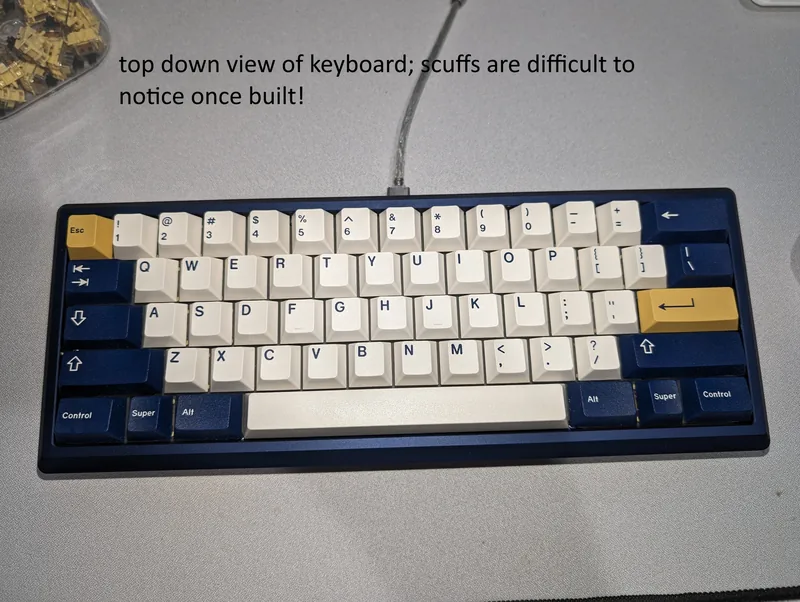 Vertex Arc60 (Navy, 3 PCBs, 2 Plates) + 60X Gateron Cream Sodas Value Bundle!