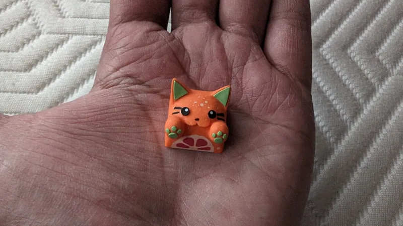 Hello Caps Grapefruit Bongo Cat 