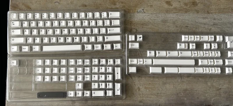 NicePBT Black on White Keycaps