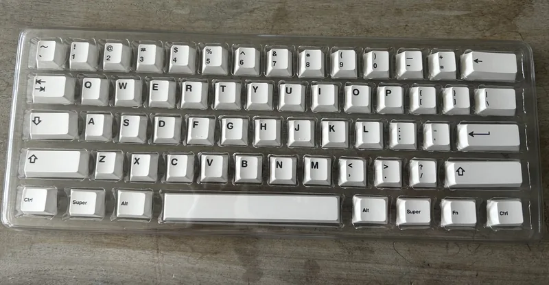NicePBT Black on White Keycaps