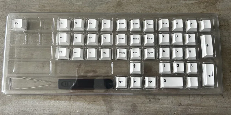 NicePBT Black on White Keycaps