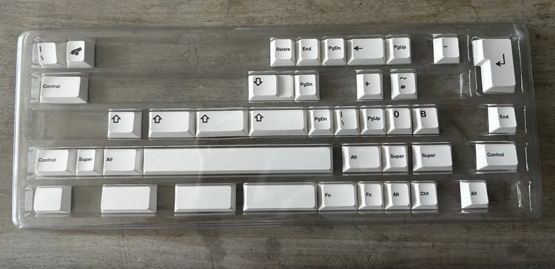 NicePBT Black on White Keycaps