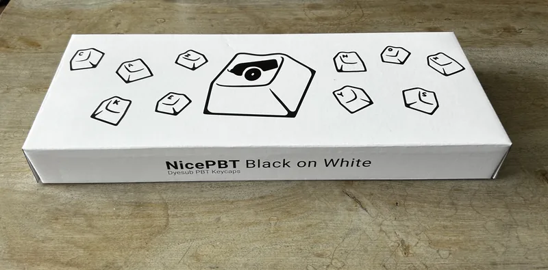 NicePBT Black on White Keycaps