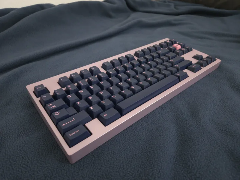 Built Mode80 WKL Iris + GMK Pink on Navy