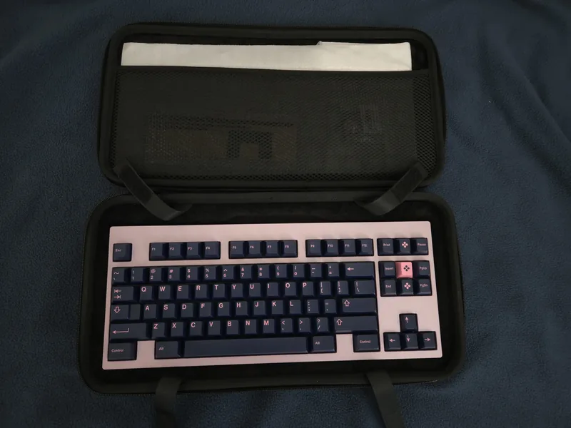 Built Mode80 WKL Iris + GMK Pink on Navy