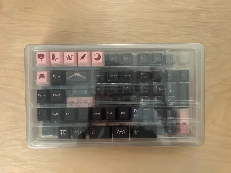 JTK Night Sakura Clone Keycaps