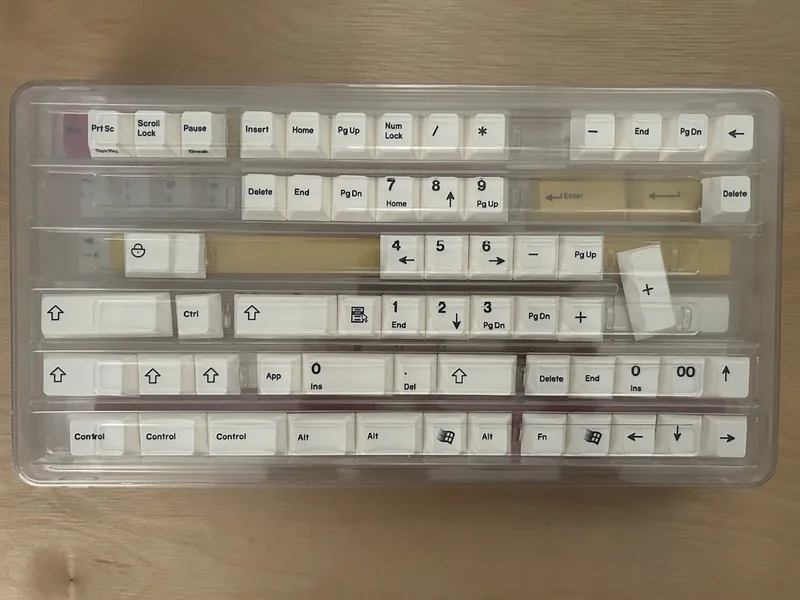 ePBT Simple White Keycaps