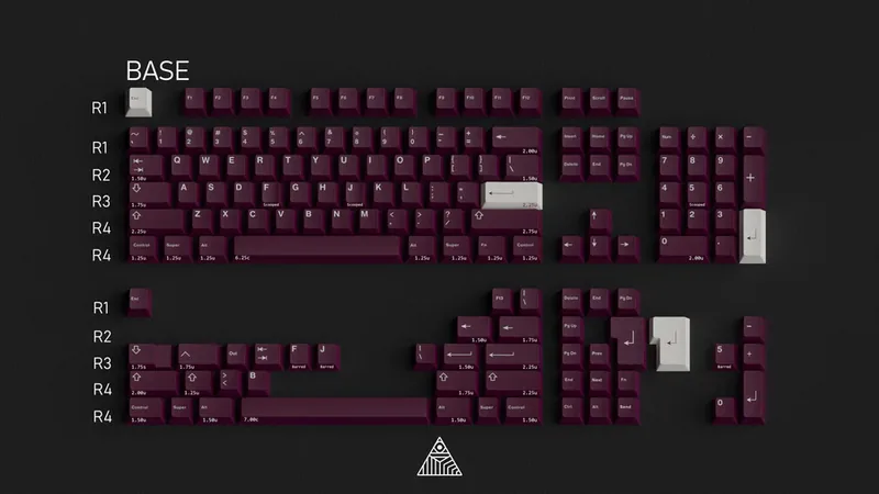 GMK Maroon ABS Keycap Set