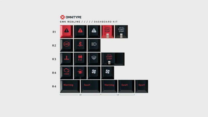 GMK Redline base kit + extra keys