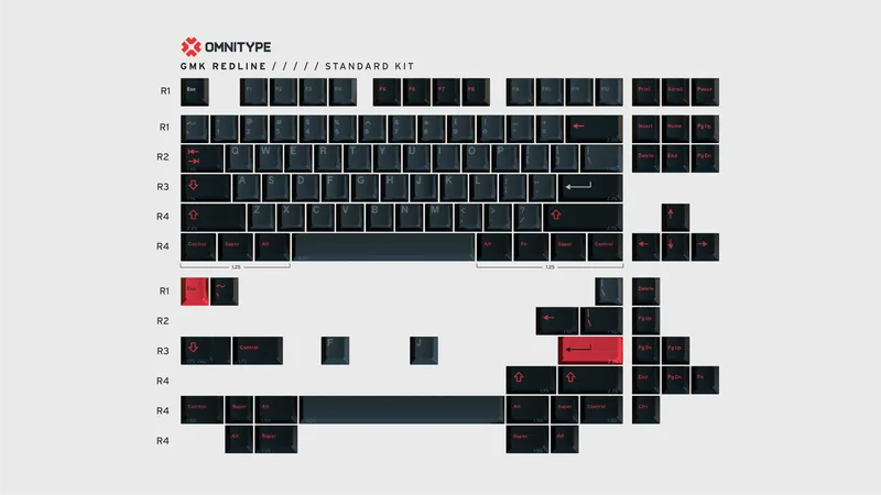 GMK Redline base kit + extra keys