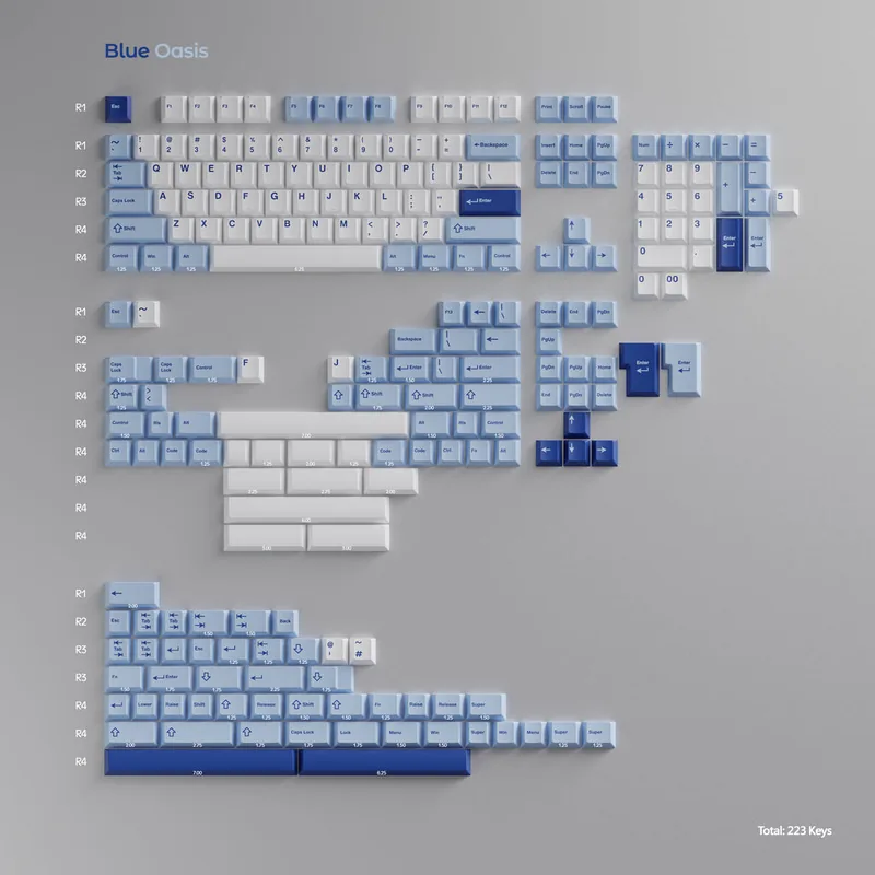 Wuque Studio Blue Oasis Keycaps Set