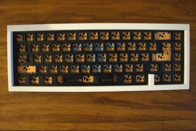 E-White/Navy Qwertykeys QK65 R1